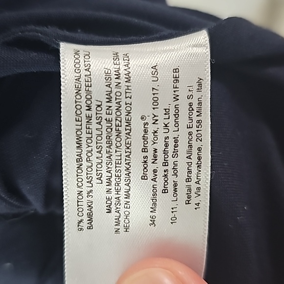 Brooks Brothers 364 Navy Blue Dress Size 12 Non-Iron Preloved Condition - Picture 6 of 6